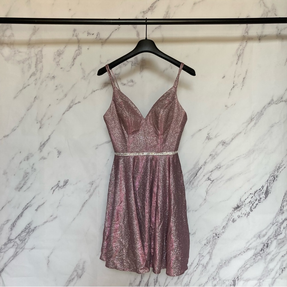 Pink Sparkle Spaghetti Strap Dress - size 6